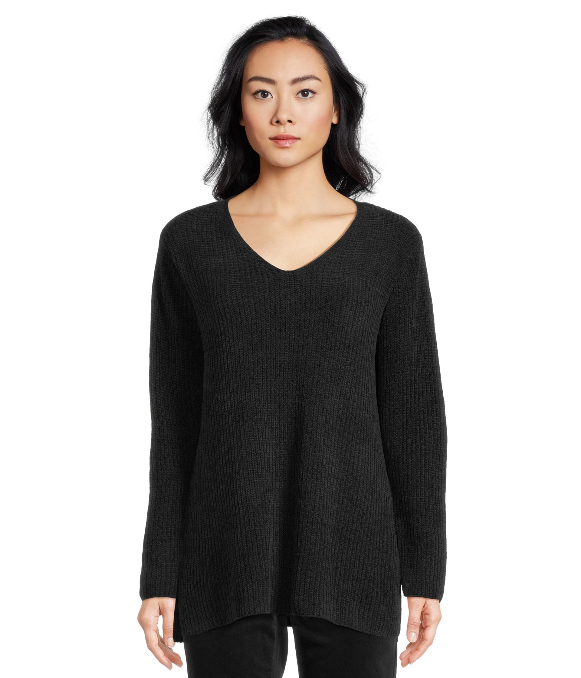 

Свитер Eileen Fisher V-Neck Sweater, Black 1See Less