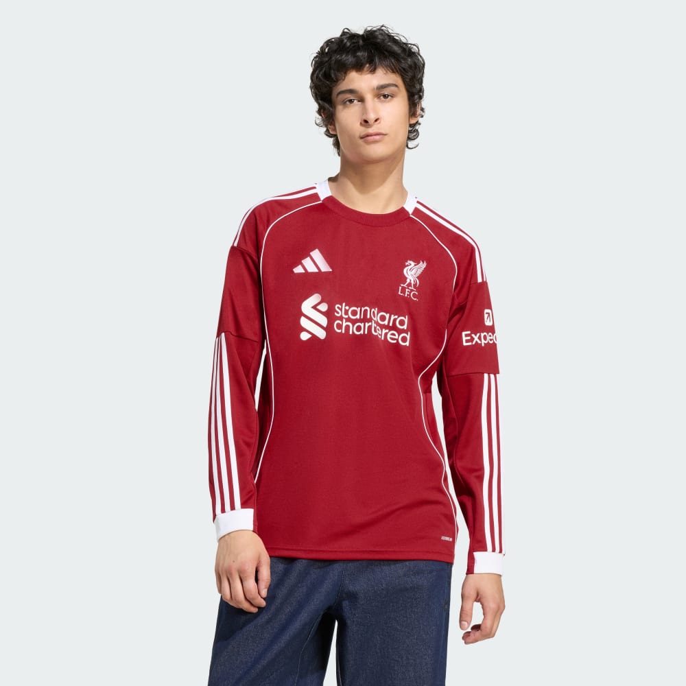 

Джерси Adidas Liverpool FC 25/26 Long Sleeve Home Jersey, цвет Strawberry Red