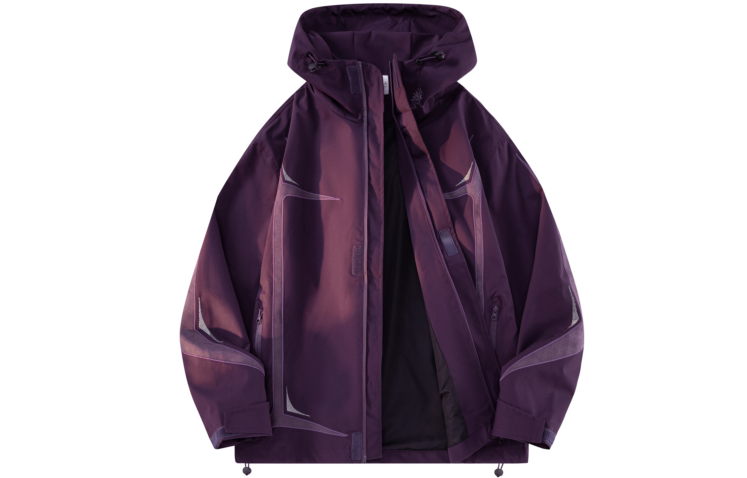 

Коллекция Warrior Huichao Riding The Wind, водонепроницаемая и ветрозащитная ветровка унисекс, Purple Fleece-Lined