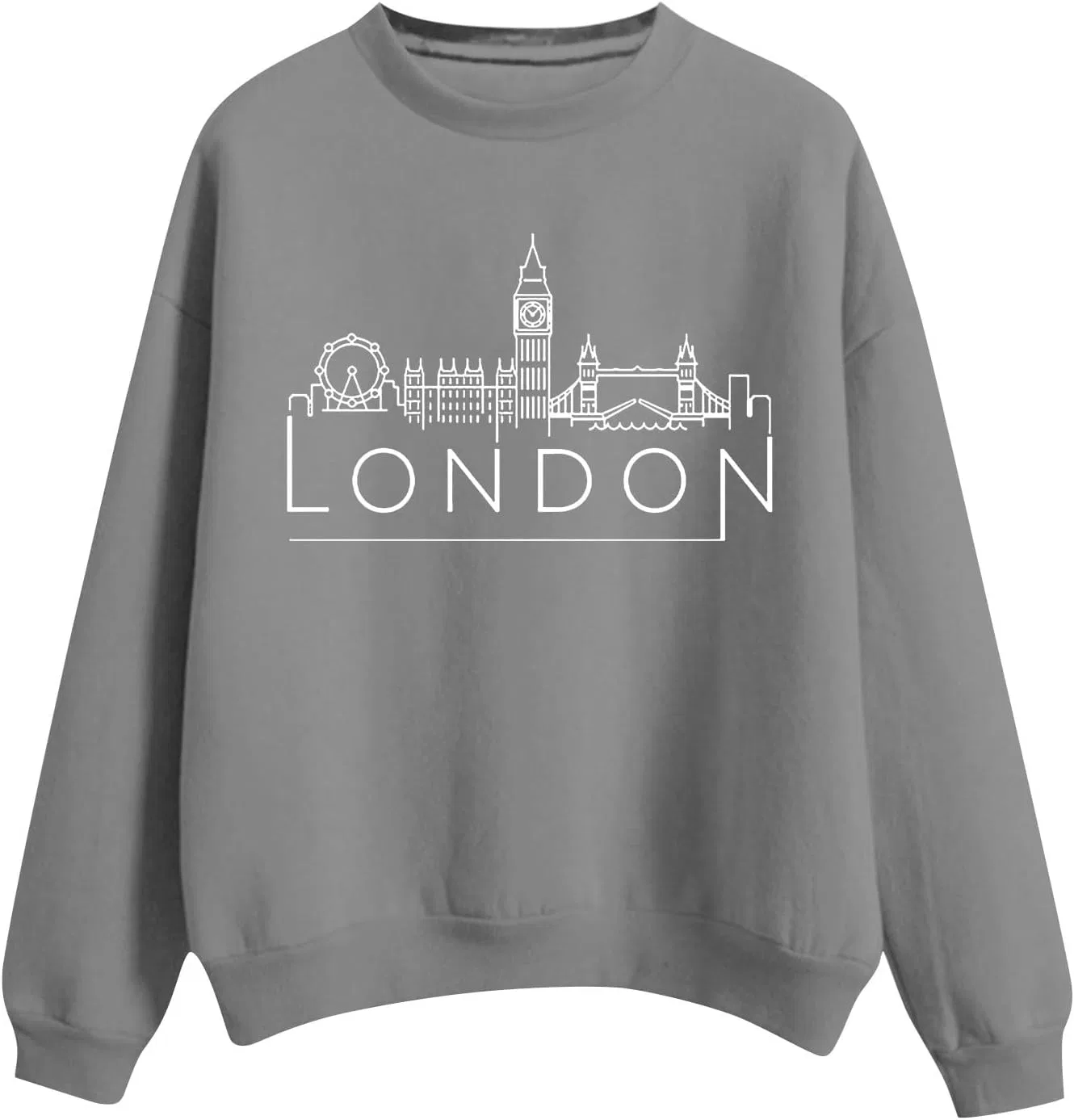 Женская толстовка Heevina London с круглым вырезом и длинными рукавами, модный пуловер для осени и зимы, удобная толстовка