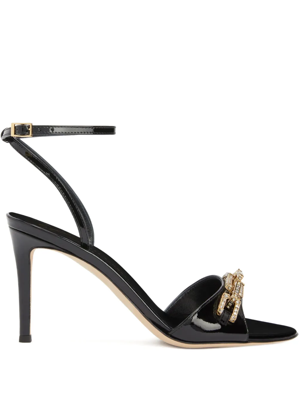Сандалии Evry, украшенные кристаллами Giuseppe Zanotti, черный