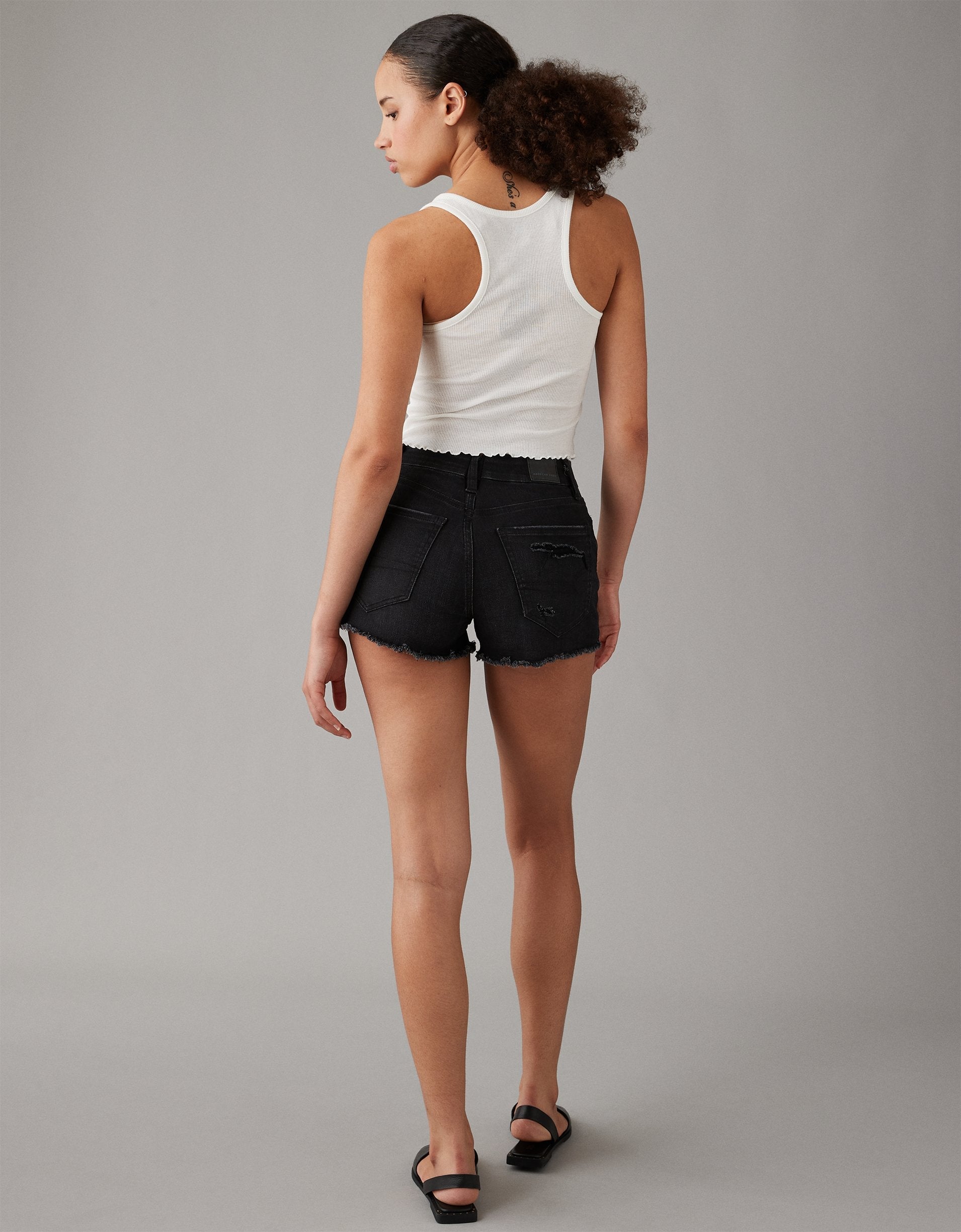 

Шорты женские American Eagle Outfitters, цвет destroyed black