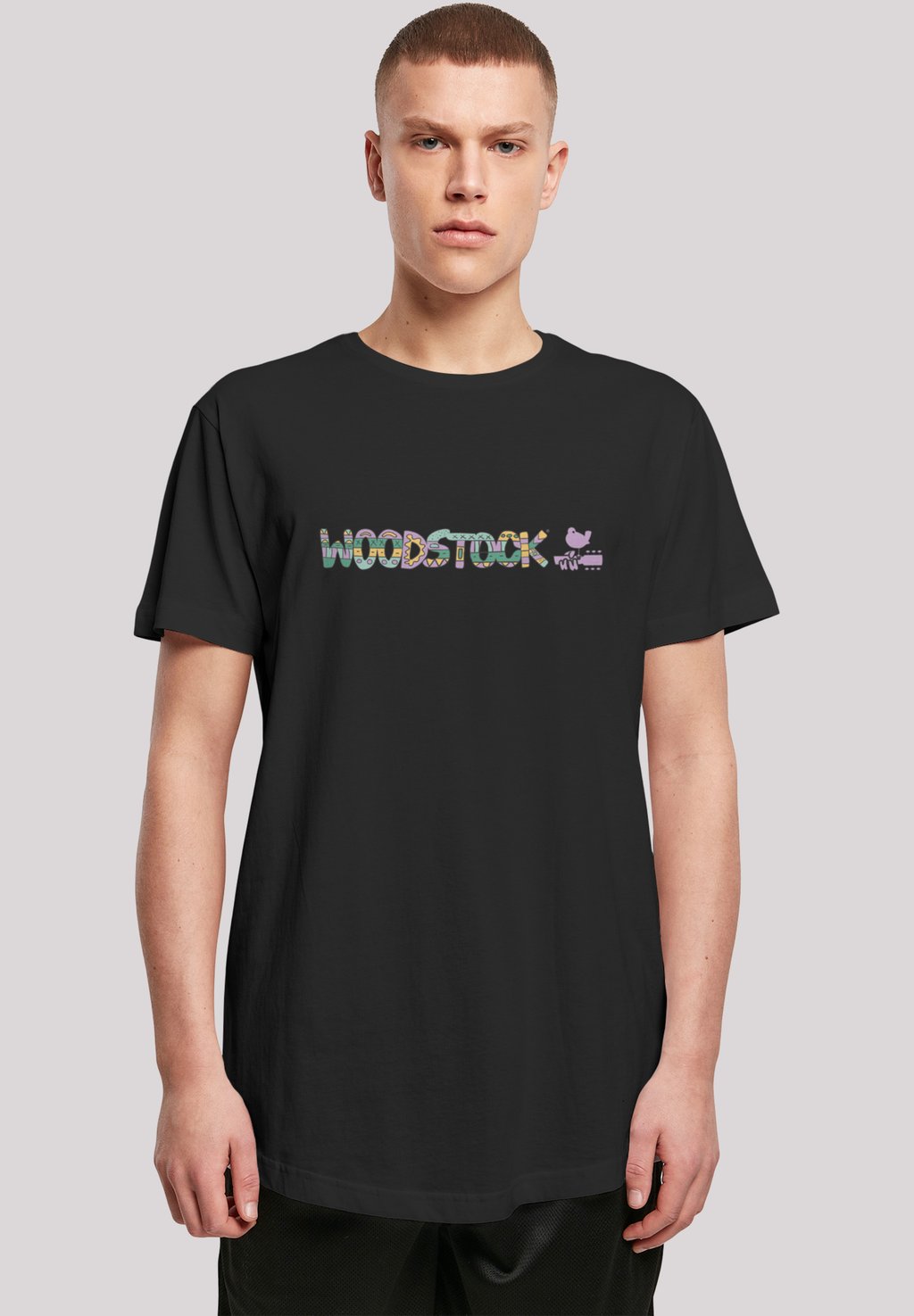 

Футболка с принтом WOODSTOCK AZTEC LOGO F4NT4STIC, черный