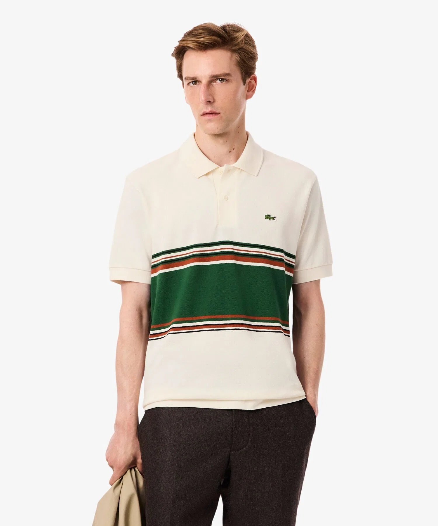Рубашка поло Ben Sherman с панельной каймой, однотонная, белая