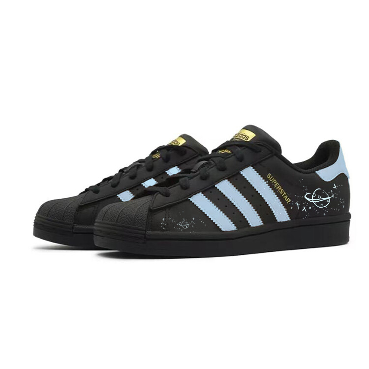 Кроссовки adidas originals Superstar Skateboarding Shoes Unisex Low-top Black/Blue, черный — фото 3