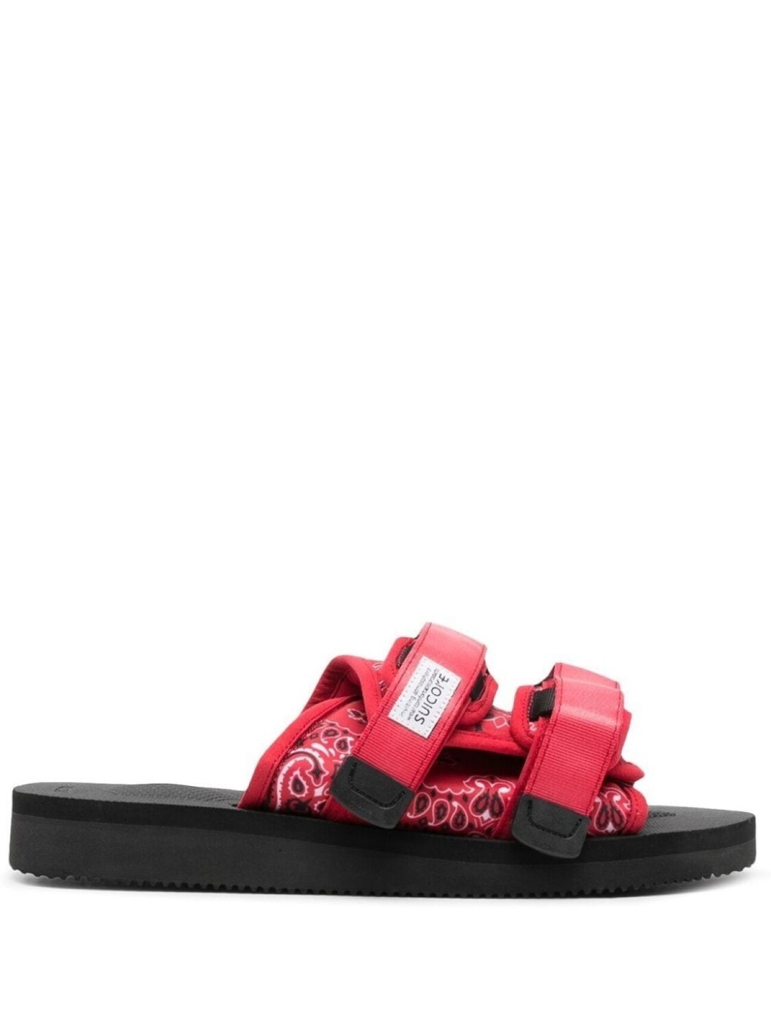

Сандалии на плоской подошве с ремешками Suicoke, красный