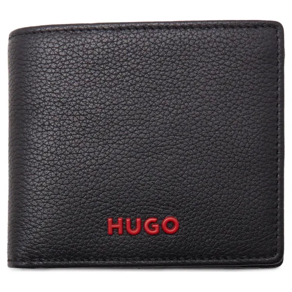 

Кожаный кошелек метро 3. Hugo, черный