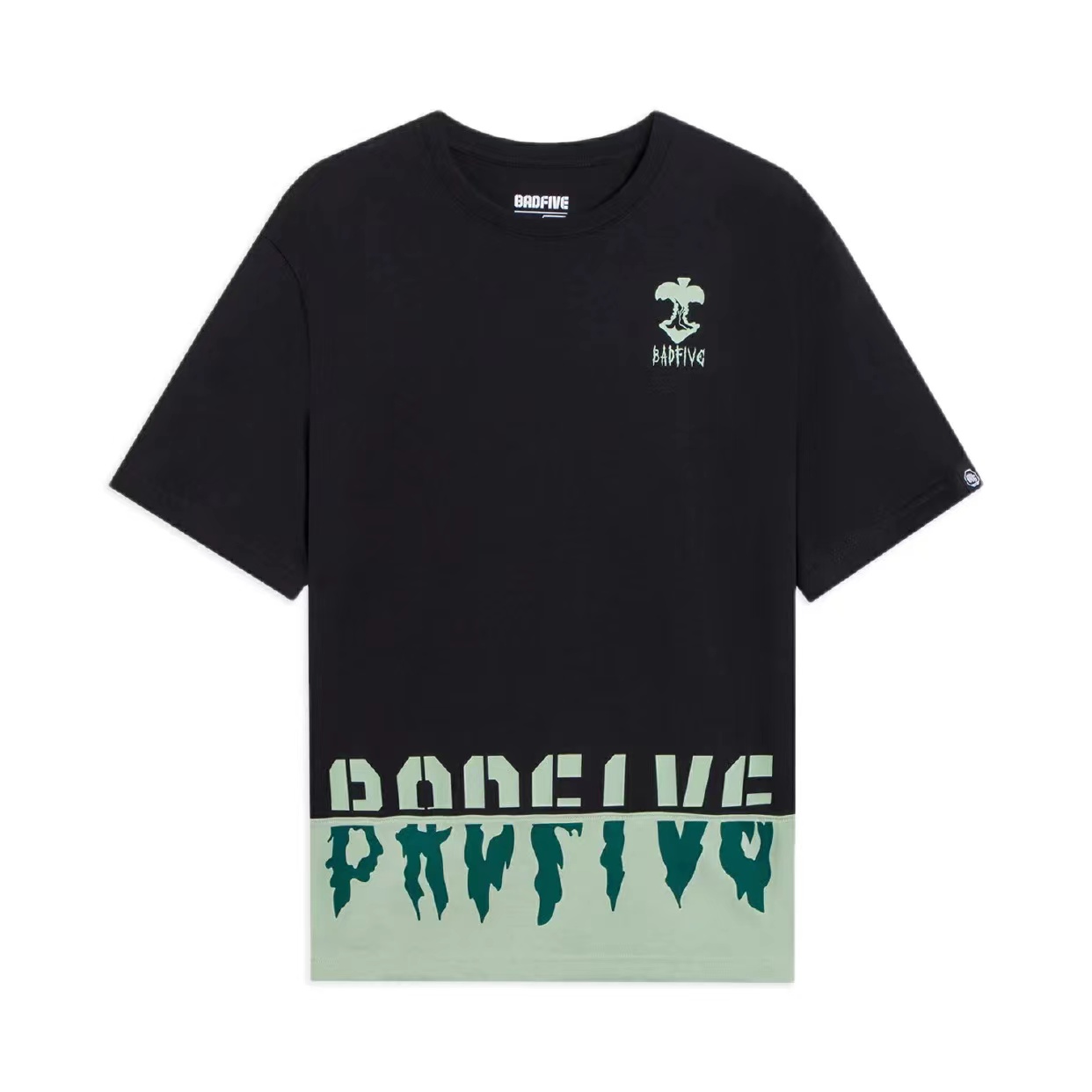 

Модная спортивная футболка Men's LINING, черный/зеленый