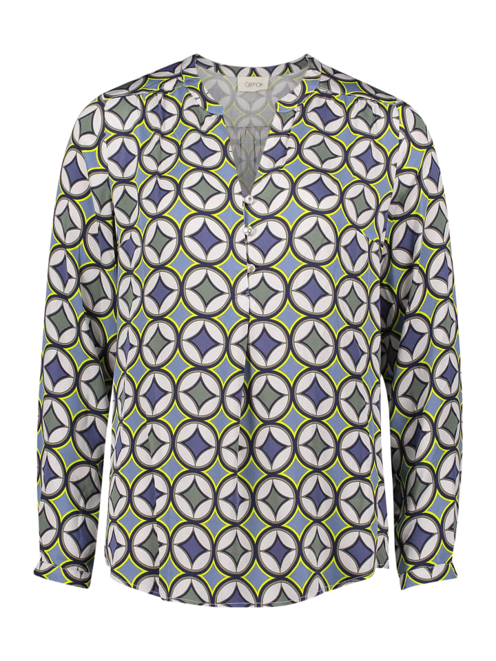 

Повседневная блузка на пуговицах синего/зеленого цвета CARTOON