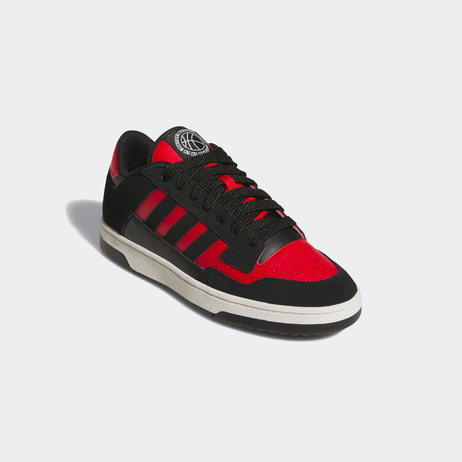 Кроссовки мужские ADIDAS - Rapid Court Low чёрно-красные — фото 2