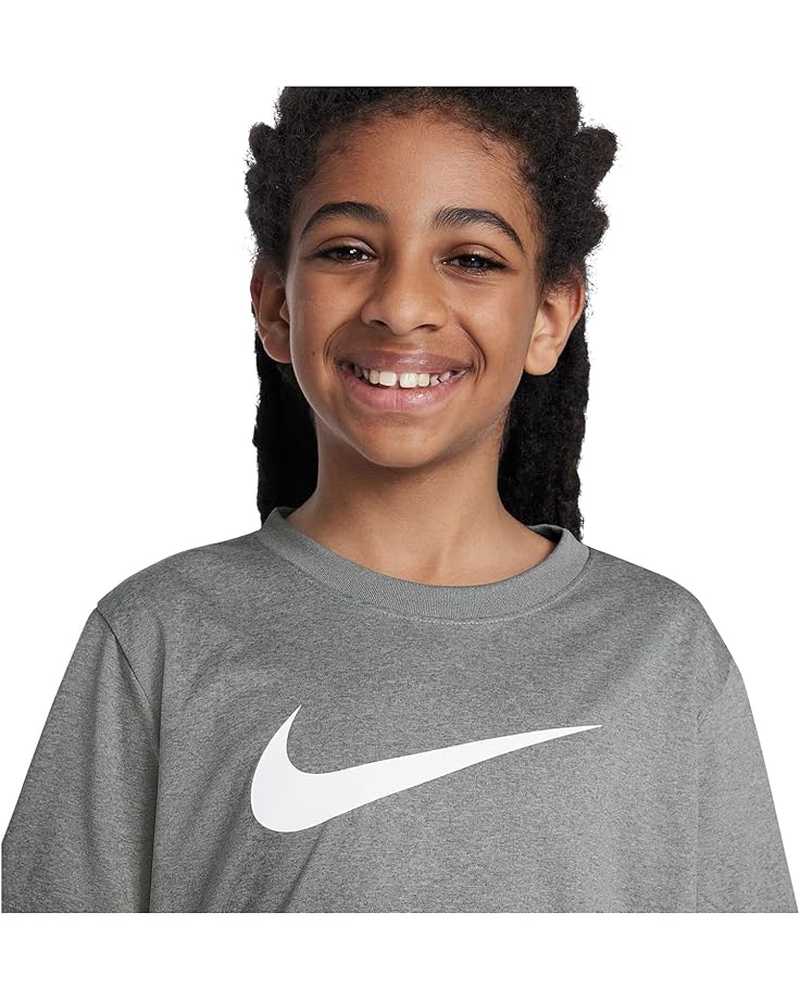 Футболка Nike Kids Legend Dri-FIT T-Shirt, цвет Tumbled Grey/Fluorescent Silver/Heather — фото 3