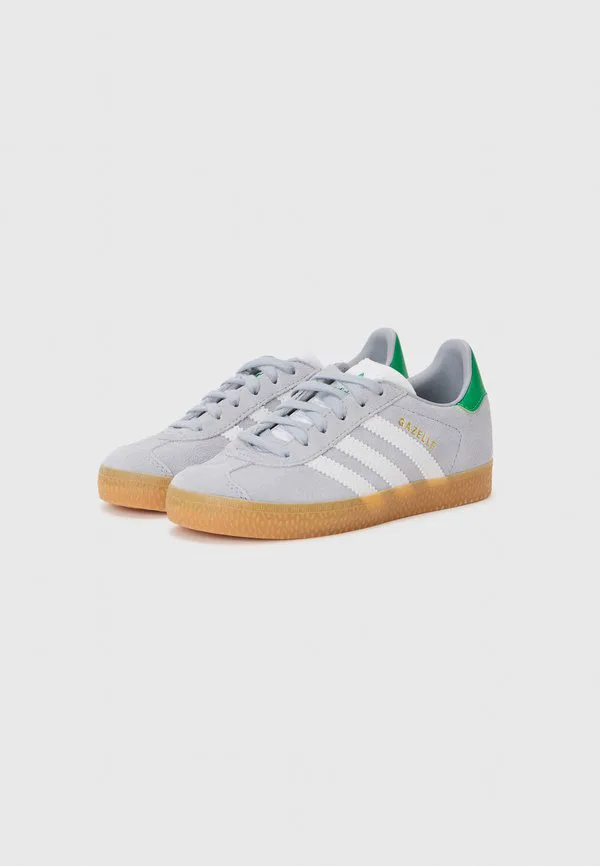 Кроссовки gazelle унисекс Adidas Originals, Halo Silver-Coloured/White/Green — фото 2