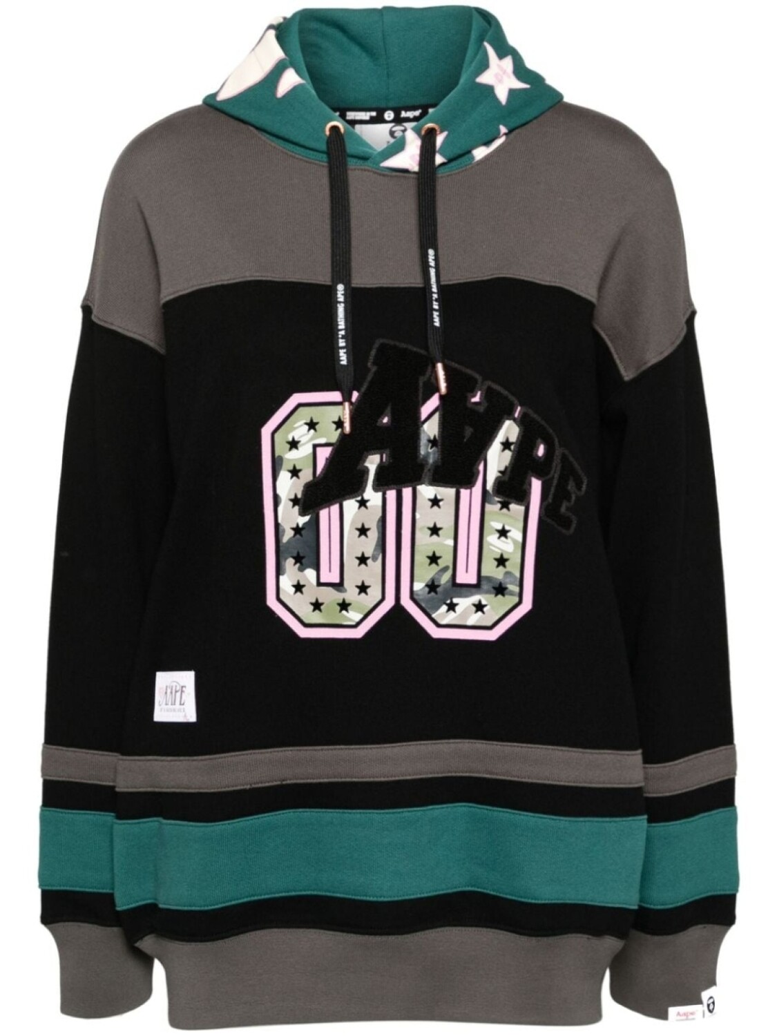 

AAPE BY *A BATHING APE худи с нашивкой-логотипом, черный