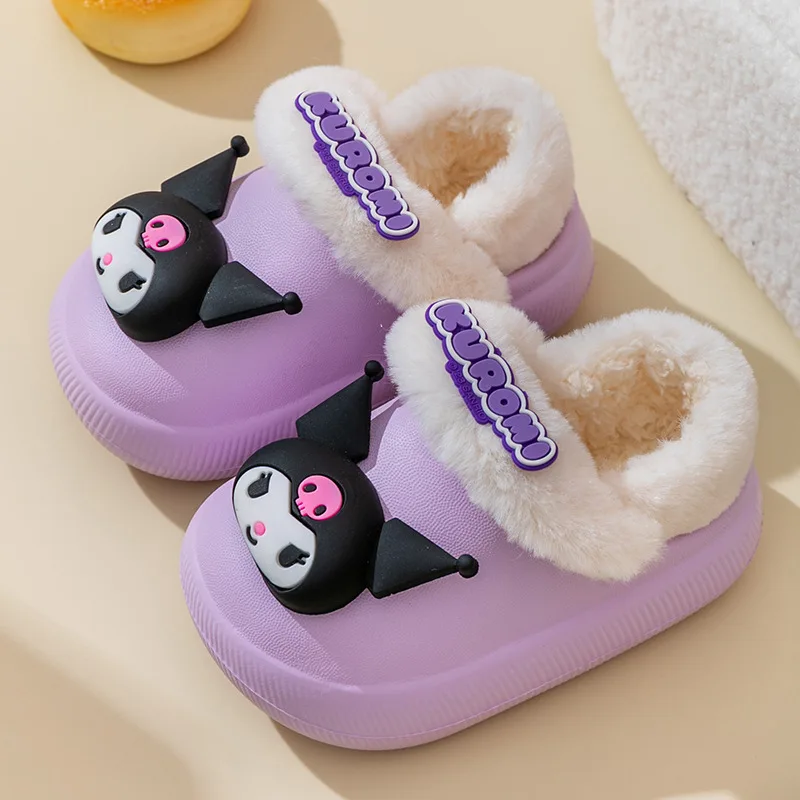 Домашние тапочки для детей Sanrio, фиолетовый Kuromi — фото 3