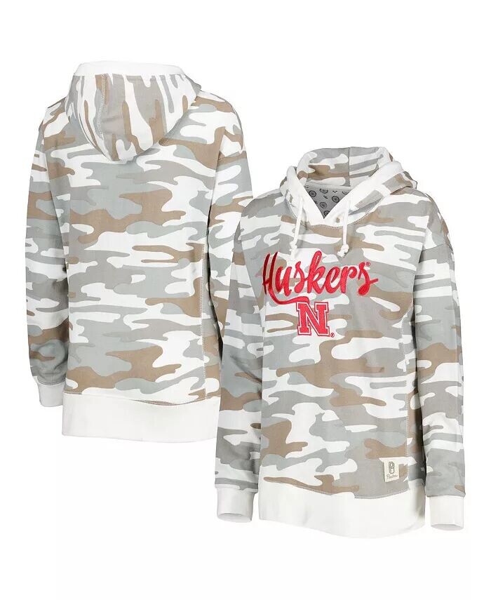 

Женский пуловер с капюшоном Nebraska Huskers San Pablo Camo Pressbox