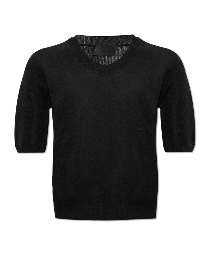 

Свитер с коротким рукавом Moncler, черный