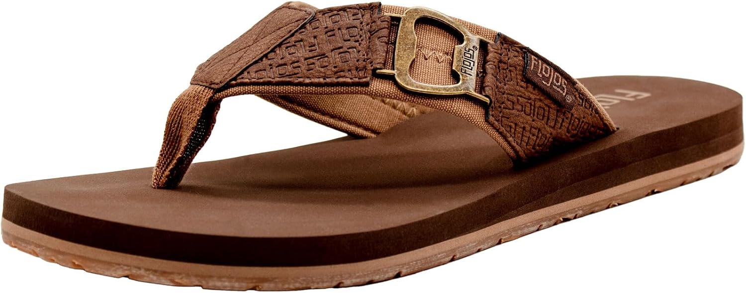 

Мужские сандалии Flojos Estiler Lite, верх из искусственной кожи/текстиля с открывалкой для бутылок, коричневый/бежевый
