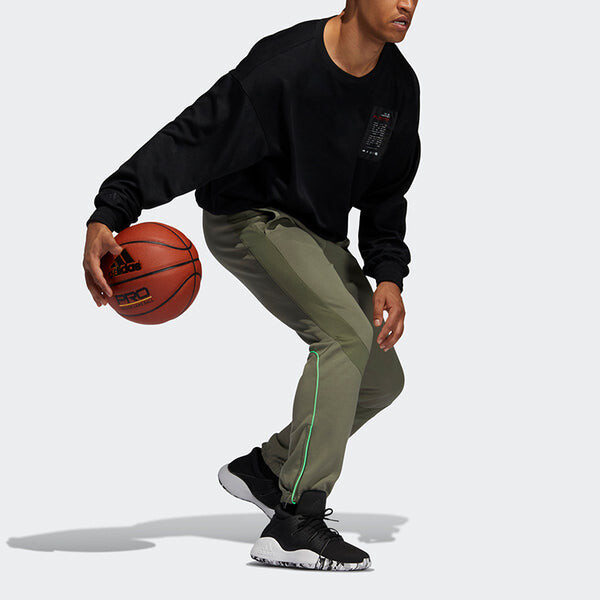 Спортивные штаны adidas Rose CU PNT Basketball Sports Long Pants Green, зеленый — фото 3