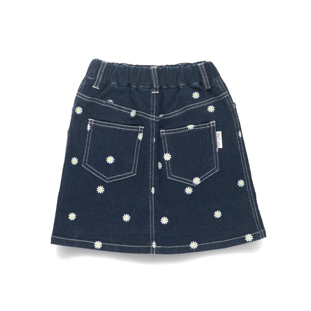 Джинсовая юбка с цветочной вышивкой Branshes, Navy blue — фото 3