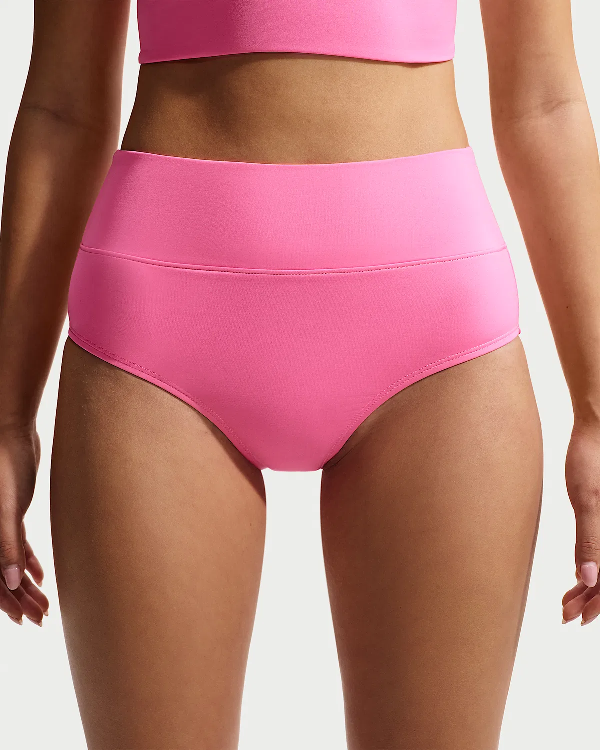 Женские плавки Nike Swim Effortless Essential с высокой талией, Pink Glow — фото 2