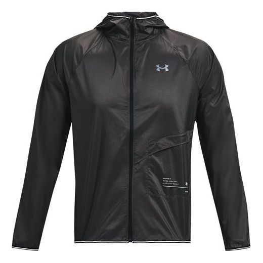 

Куртка qualifier storm packable jacket 'black grey' Under Armour, черный