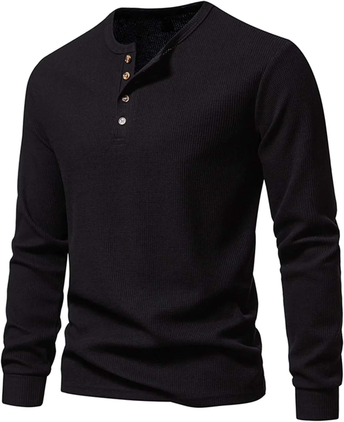 Мужская футболка Henley с мягкой эластичной тканью — фото 2