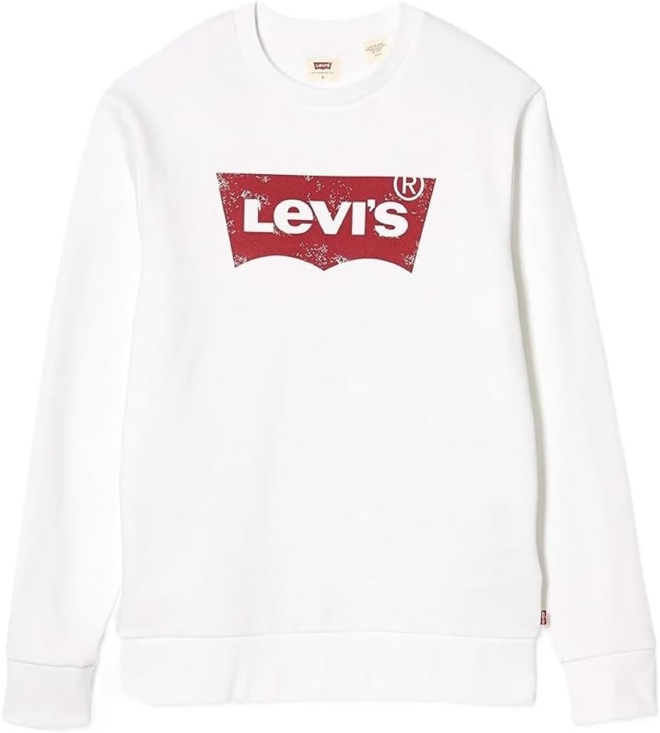 

Мужская толстовка Levi's с длинными рукавами и логотипом летучая мышь, белый