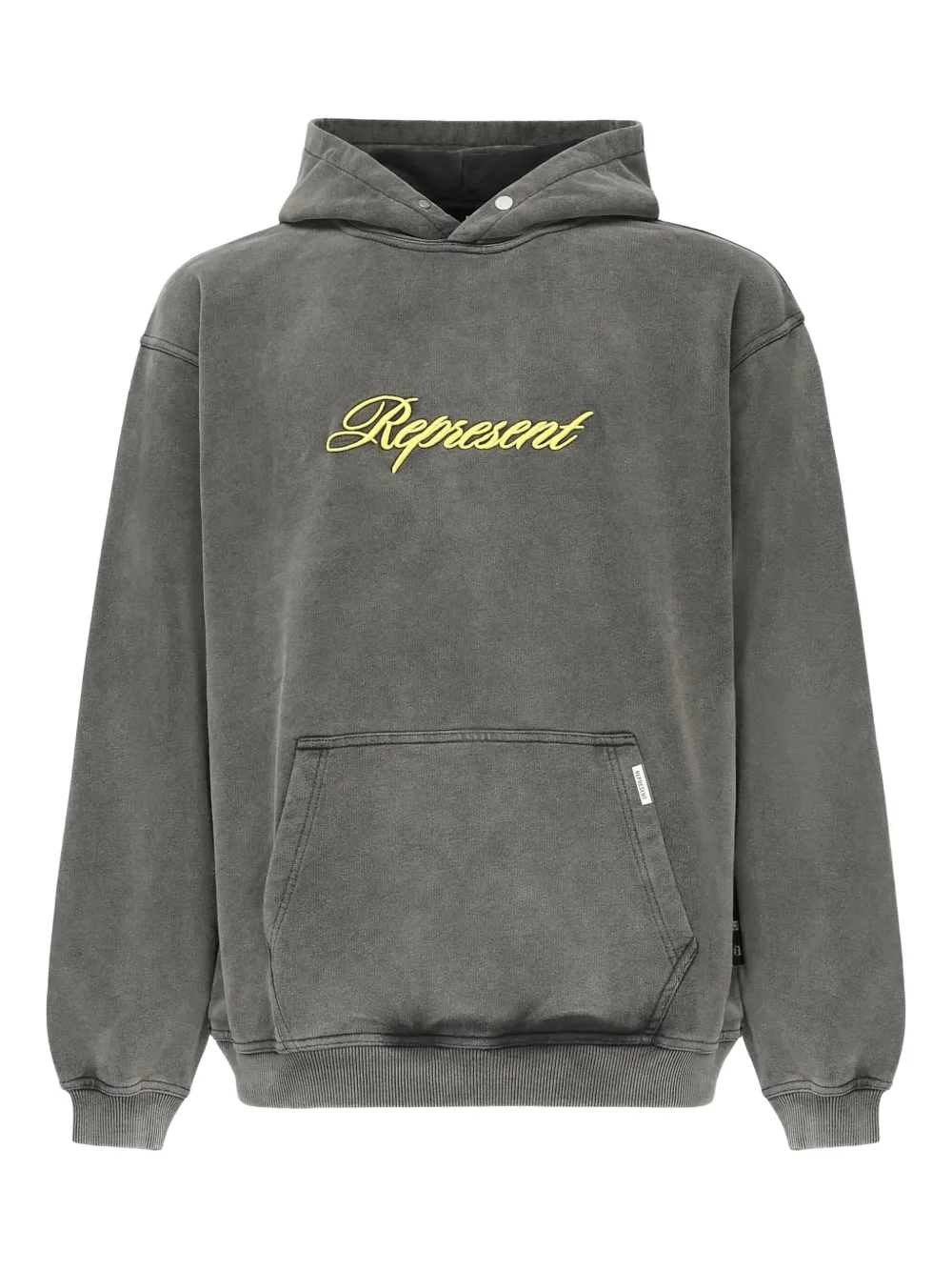 

Вышитая хлопковая толстовка с капюшоном Represent, серый
