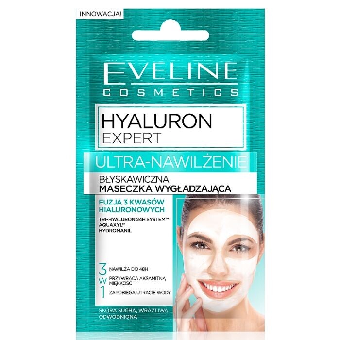 

Медицинская маска Eveline Hyaluron Clinic Ultra-Nawilżenie, 7 мл