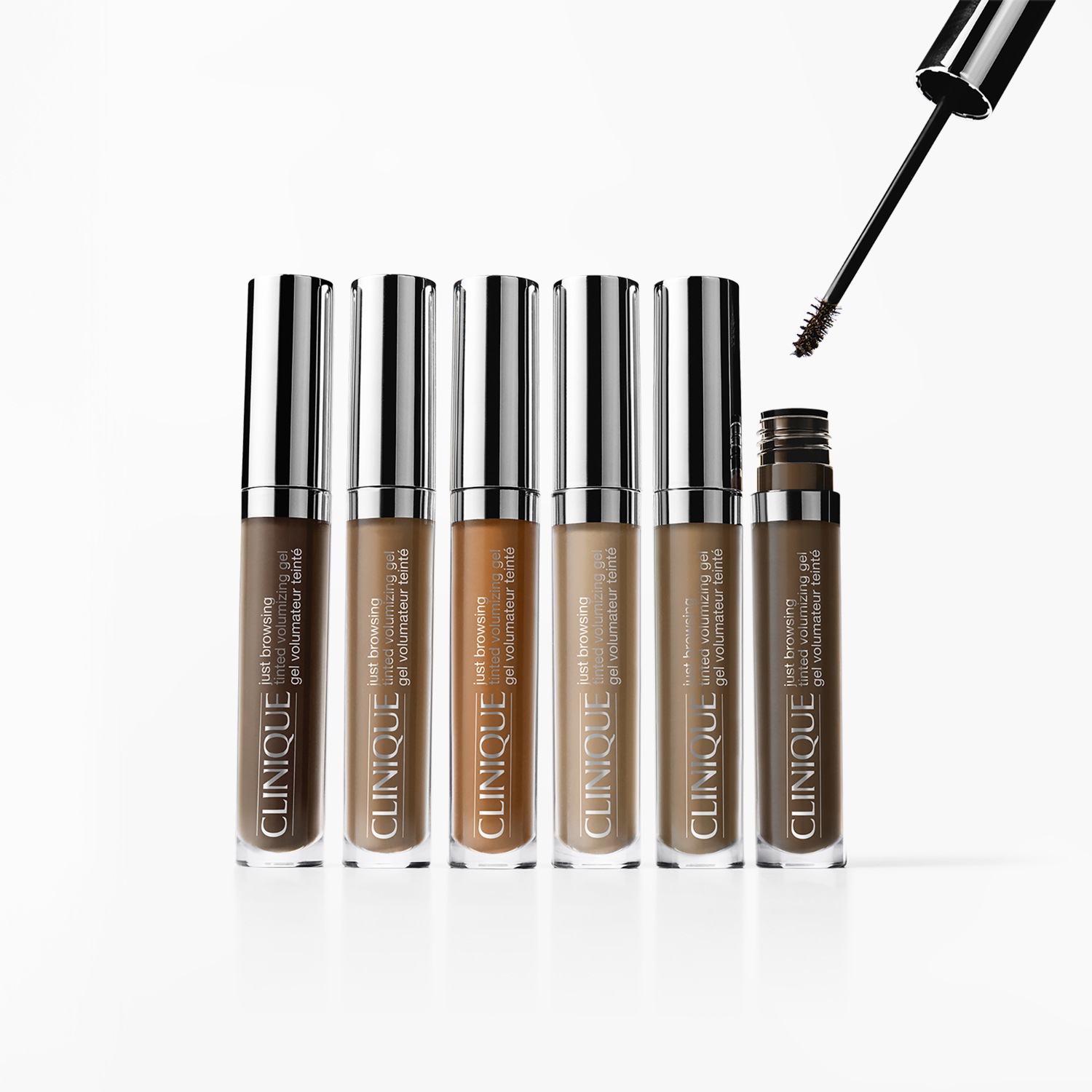 Гель для бровей just browsing volume gel Clinique, cool brown, объем 4.3 мл — фото 3