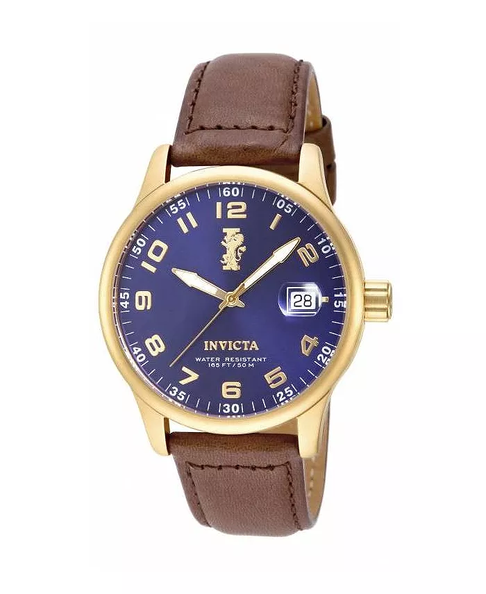 

Мужские часы 15255 I-Force Quartz с синим циферблатом и тремя стрелками Invicta, коричневый