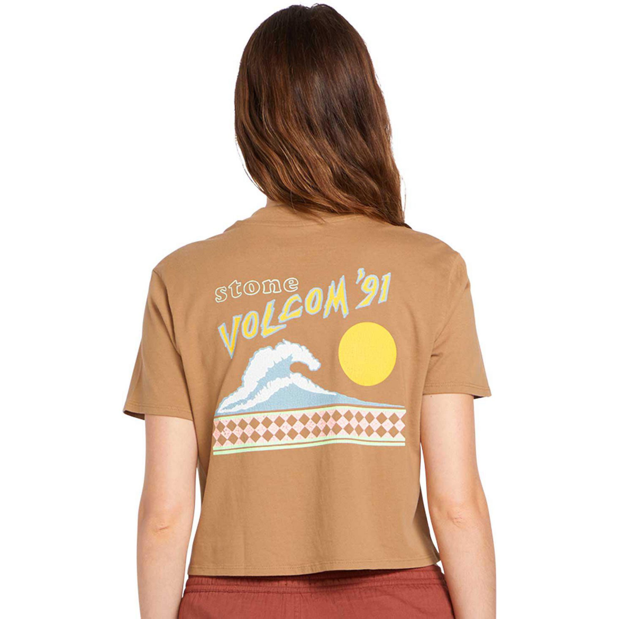 

Женская футболка с карманным циферблатом Volcom, Vintage Brown, Коричневый, Женская футболка с карманным циферблатом Volcom, Vintage Brown