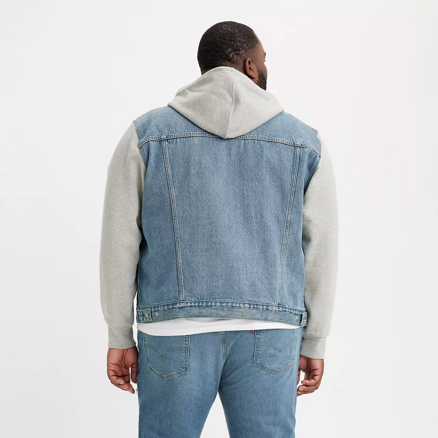 Гибридная куртка дальнобойщика с капюшоном (большая) Levi's, цвет Candy Man - Medium Wash — фото 2
