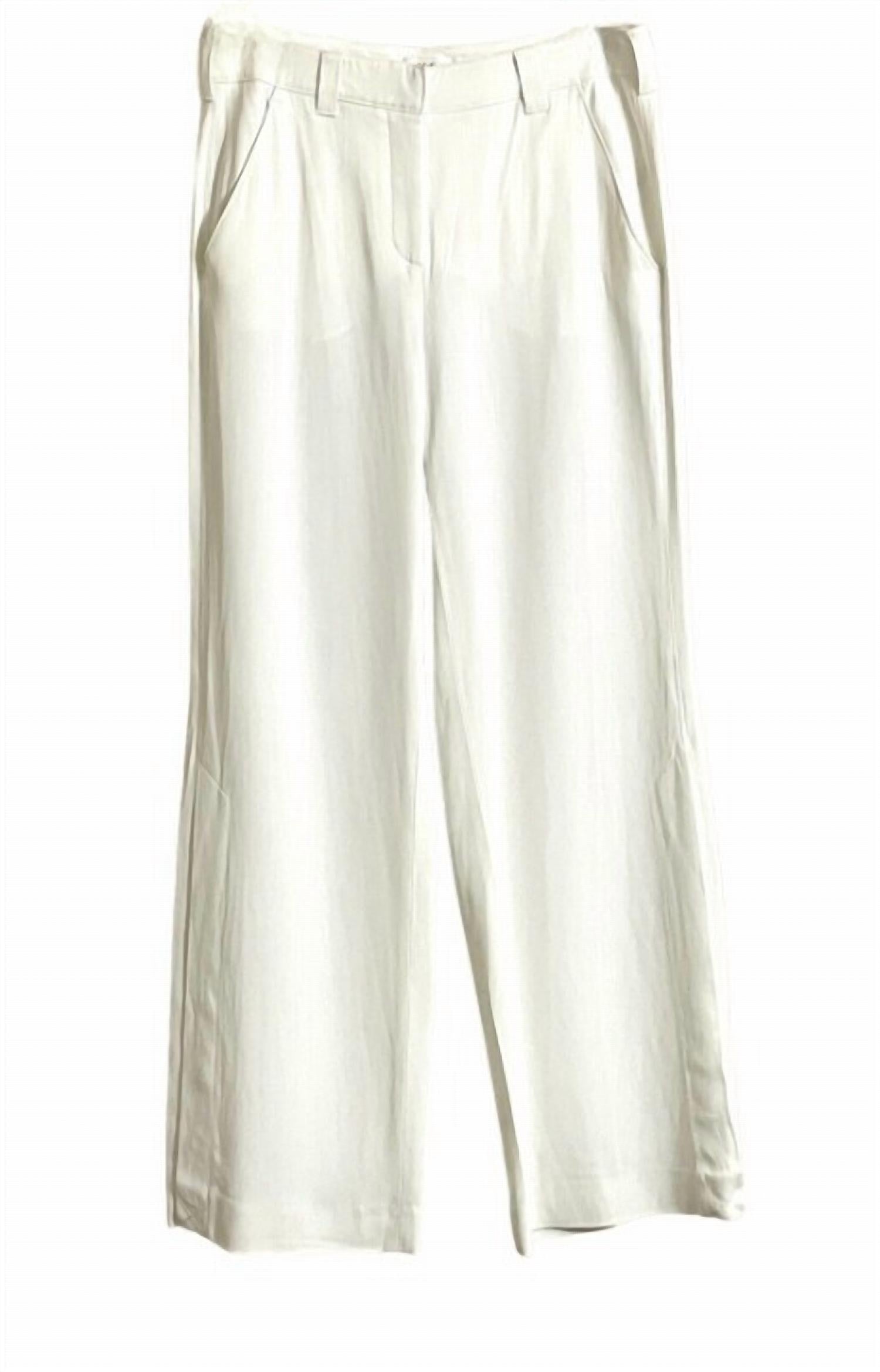 

Женские брюки Miles Wide Leg Split Hem High Rise белого цвета A.L.C.