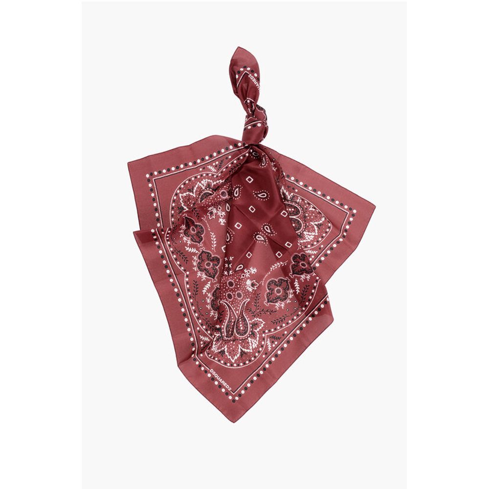 

Шелковый платок с узором «Пейсли» Dsquared2, Red