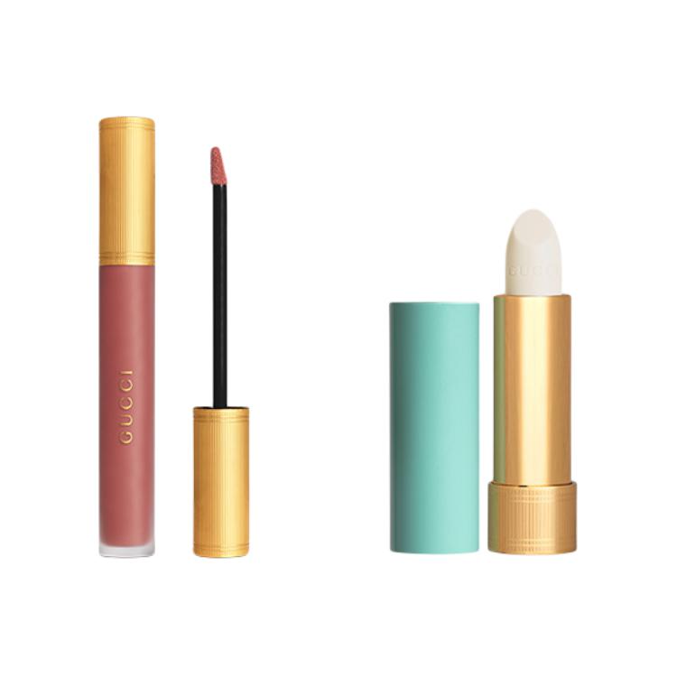 

Жидкая помада cloud mist и бальзам для губ soft gauze наборы для макияжа легко растушевываемый тон GUCCI