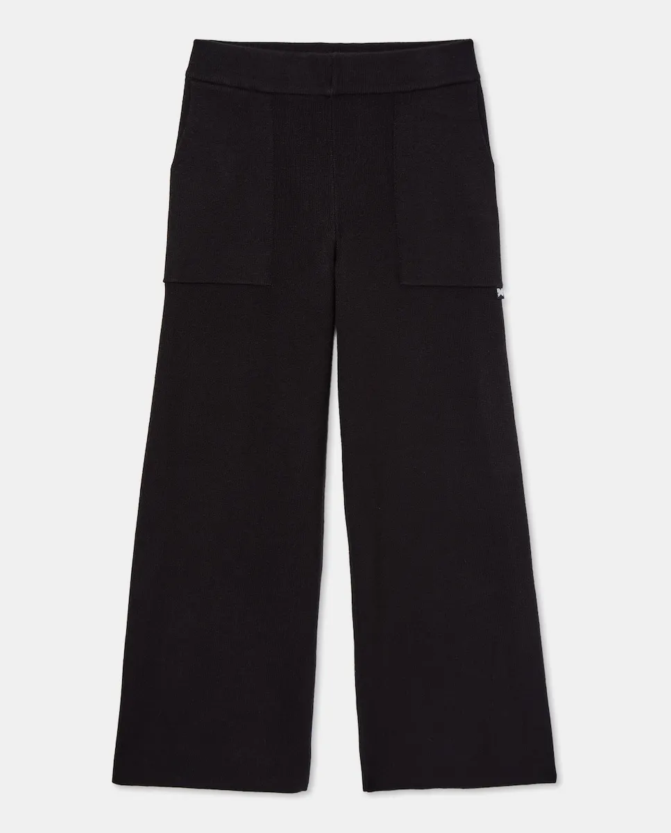 

Девочка трикотажные брюки широкие из ткани милано Kids El Corte Inglés, черный