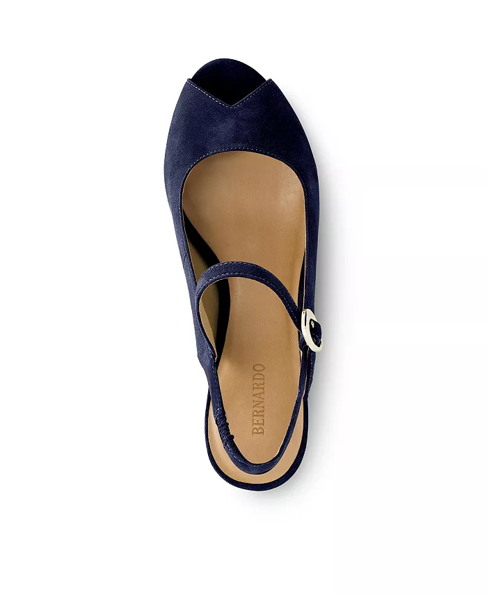 Туфли-лодочки с открытым носком Bernardo Bailen Mary Jane Bernardo Footwear, синий — фото 2