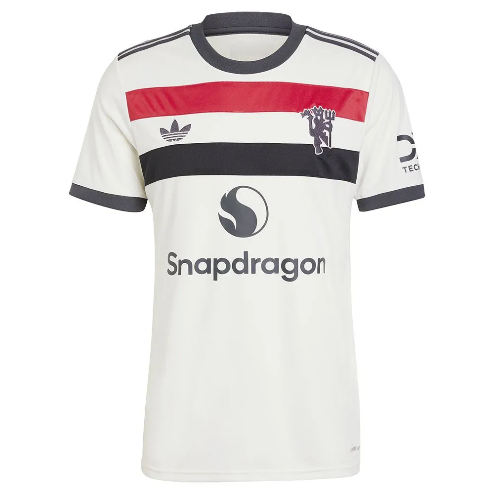 Футболка с коротким рукавом adidas Manchester United 24/25 3 Stripes, белый — фото 3