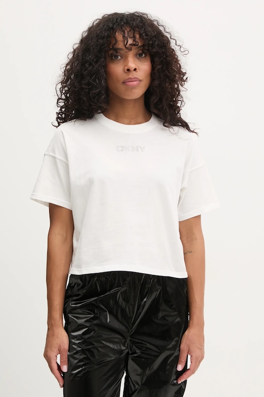 

Футболка из хлопка Dkny, бежевый