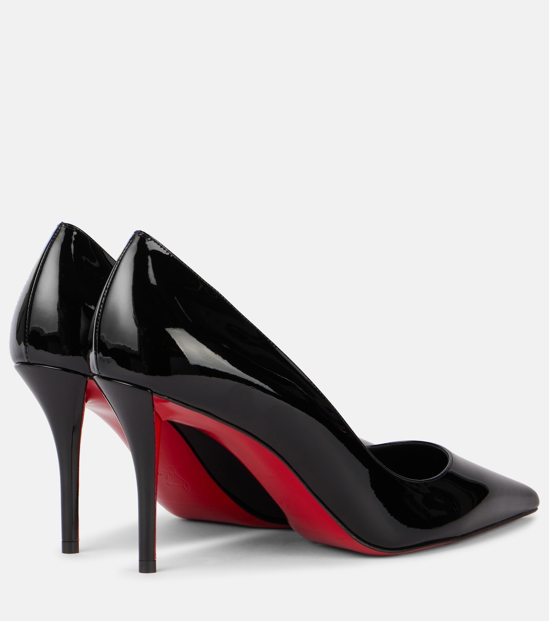 Туфли-лодочки Miss Z 80 из лаковой кожи Christian Louboutin, Black/Lin Black — фото 2