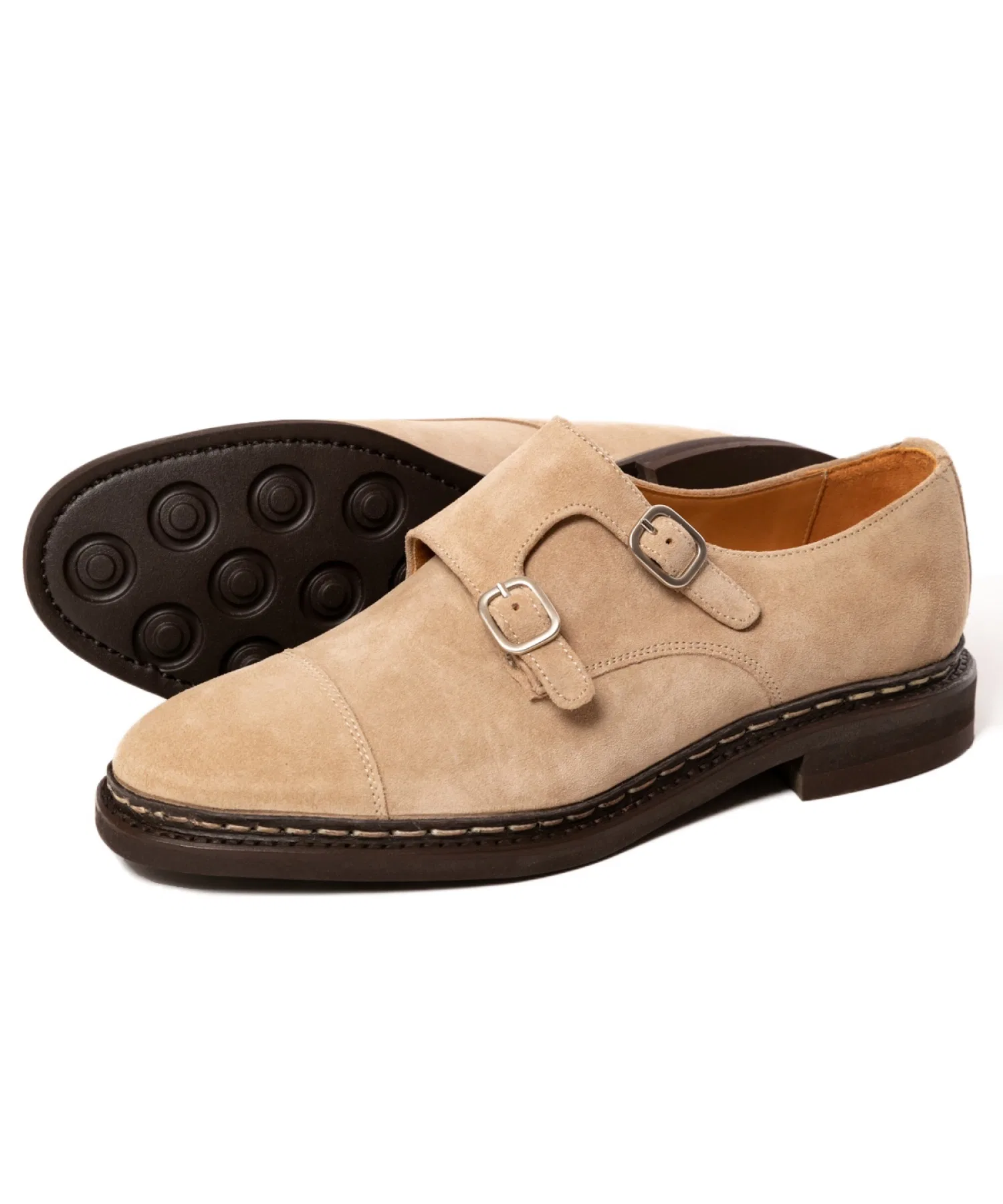 Мужские туфли Berwick1707 двойной монах 5245 с подошвой Vibram — фото 2