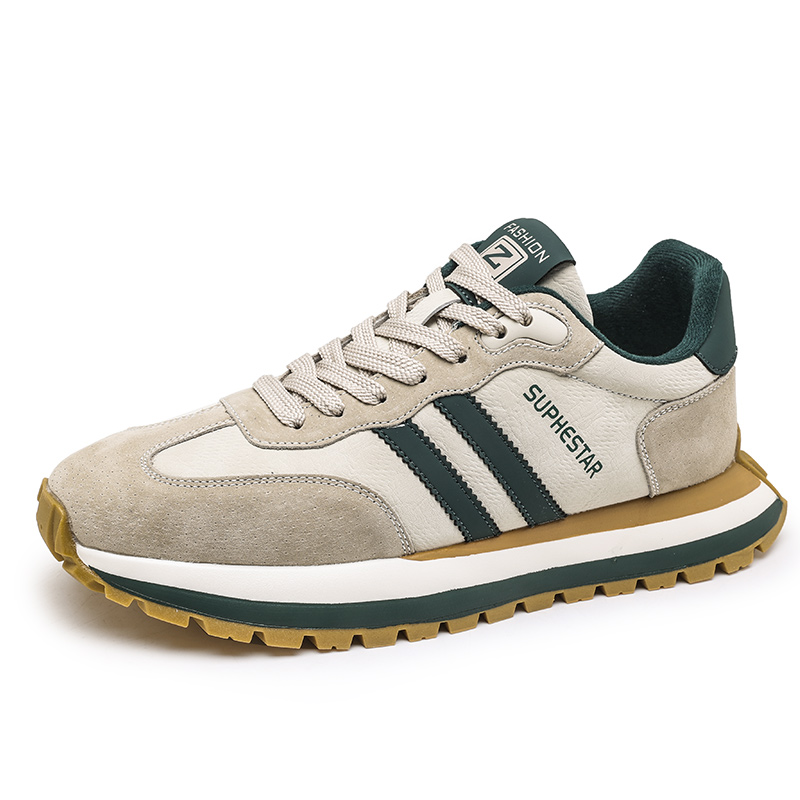 

Скользоустойчивые дышащие легкие низкие повседневные кроссовки для мужчин SENGUIBUCK, бежевый