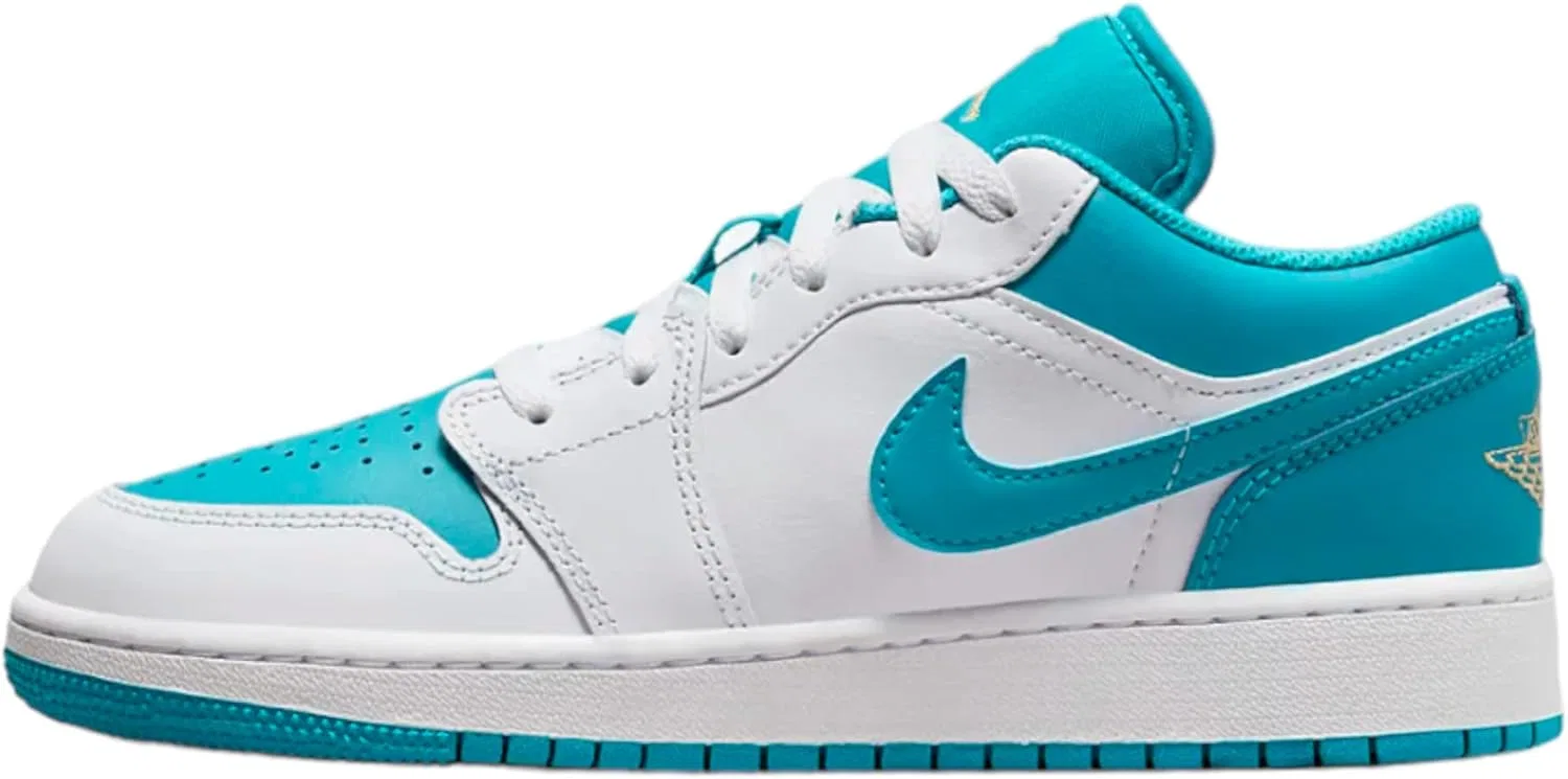 Кроссовки Nike Air Jordan 1 Low, детские, цвет White Celestial Gold Aquatone