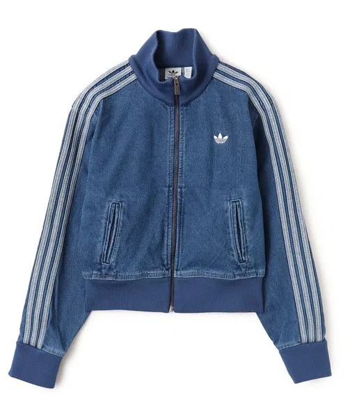 Трек-топ деним Adidas Fire Bird, индиго-синий — фото 4
