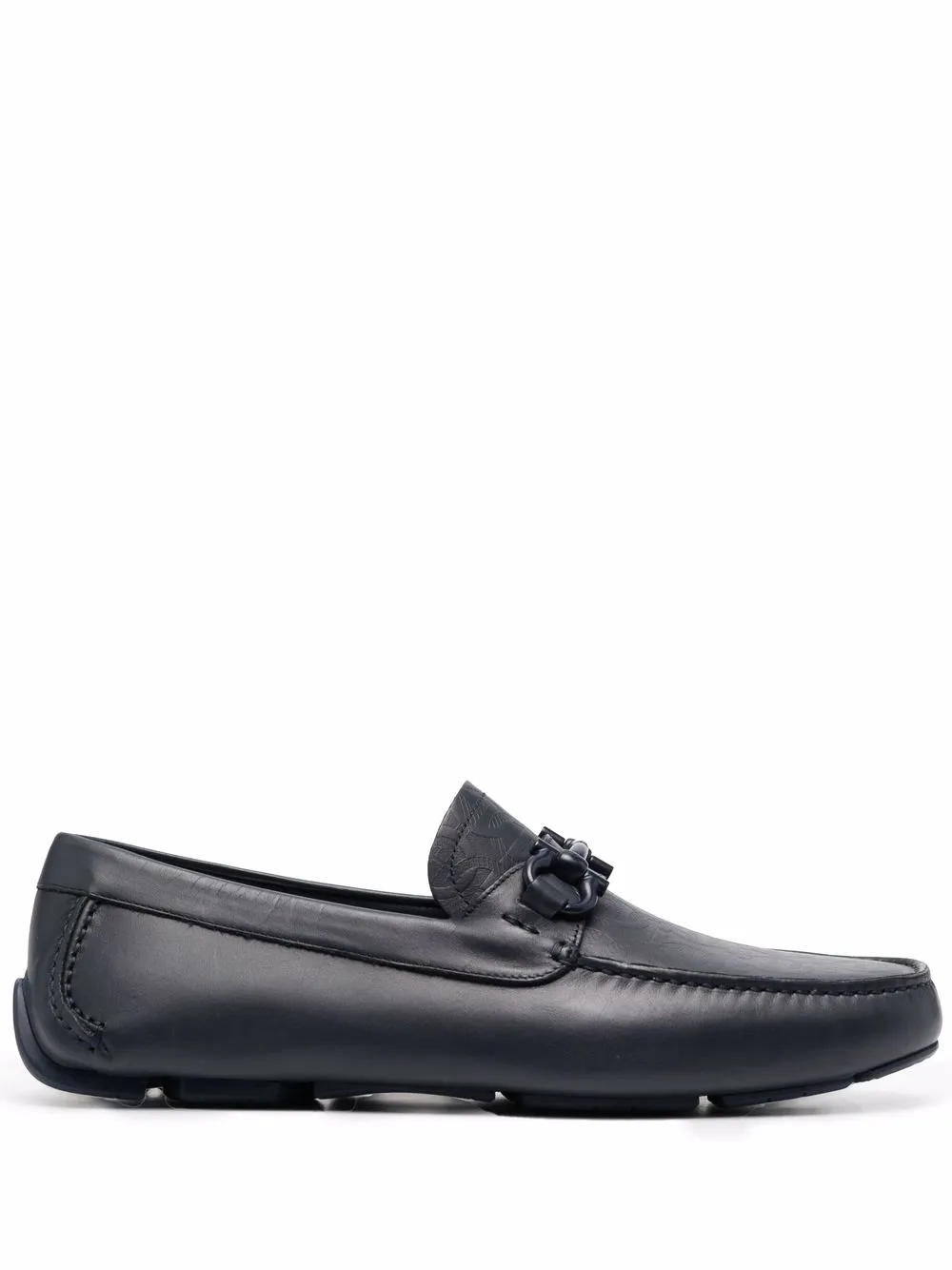 

Лоферы с тисненым логотипом Ferragamo, синий