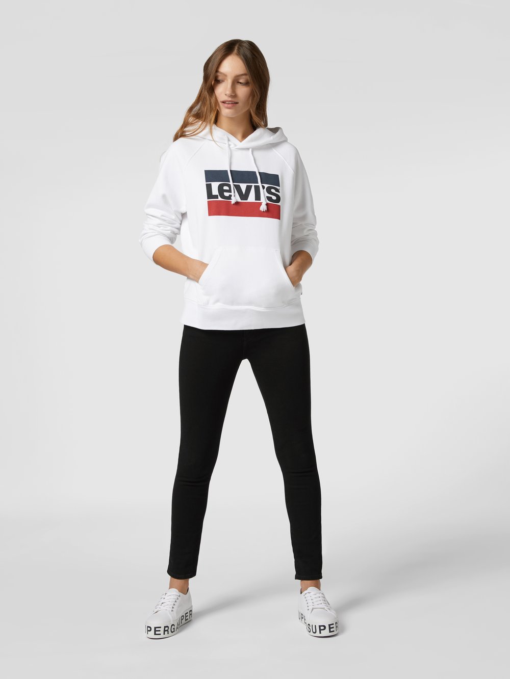 

Джинсы скинни с высокой посадкой и эластичностью Levi's, черный