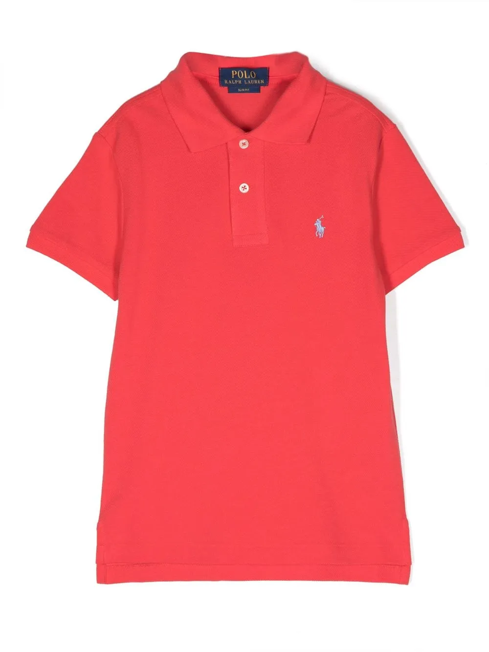 

Рубашка поло с короткими рукавами и вышитым логотипом POLO RALPH LAUREN KIDS, красный