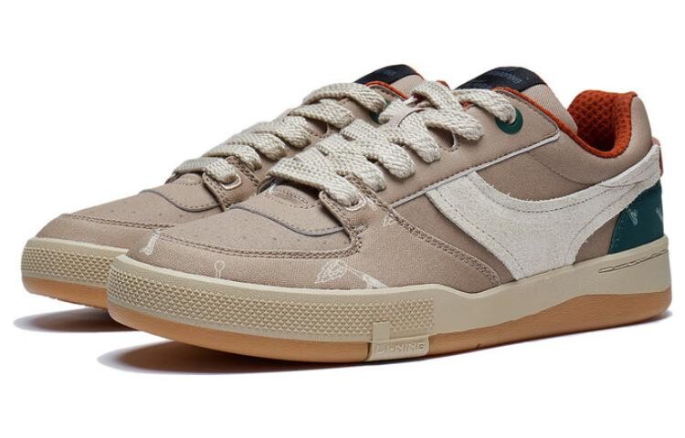 Кроссовки LINING Glory 92s Skateboarding Shoes Men Low-top Lightly Glazed Brown, коричневый — фото 3