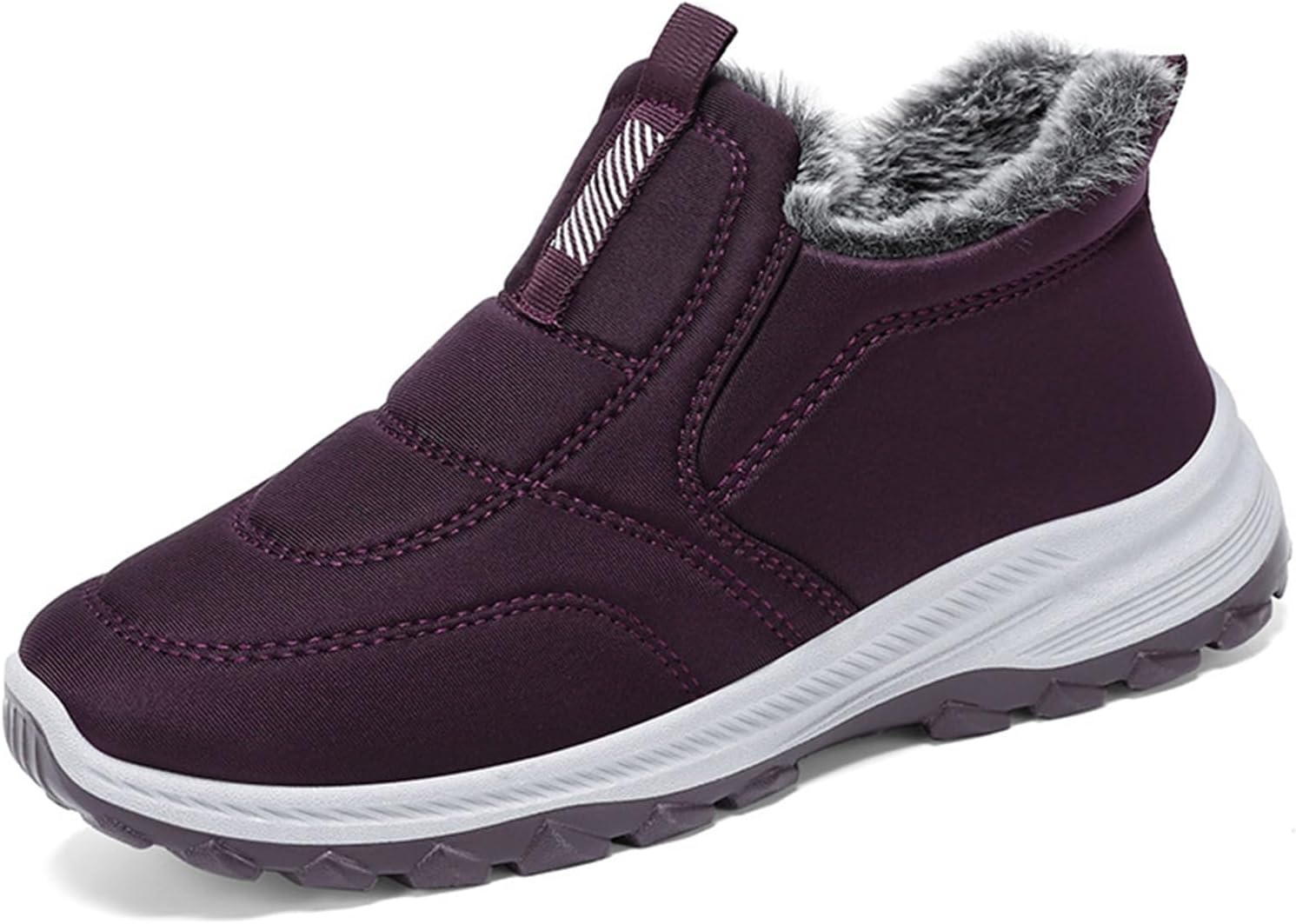 

Женские зимние ботинки для снега и мужчин Женские зимние теплые ботинки с меховой подкладкой, ботинки на щиколотку, без шнурков, для улицы, противоскользящие (Серые - Мужские, Женские 9/Мужские 8.5) Cpmbfdc